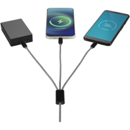 Câble de recharge publicitaire 5-en-1 Alphecca 