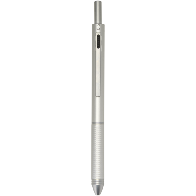 Stylo à bille 4-en-1 en acier inoxydable recyclé Tine 
