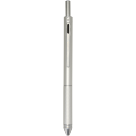 Stylo à bille 4-en-1 en acier inoxydable recyclé Tine 