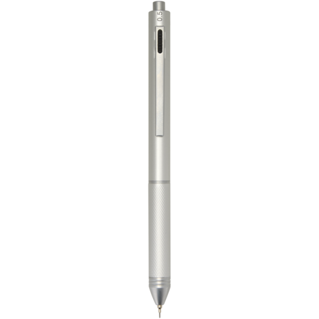 Stylo à bille 4-en-1 en acier inoxydable recyclé Tine 