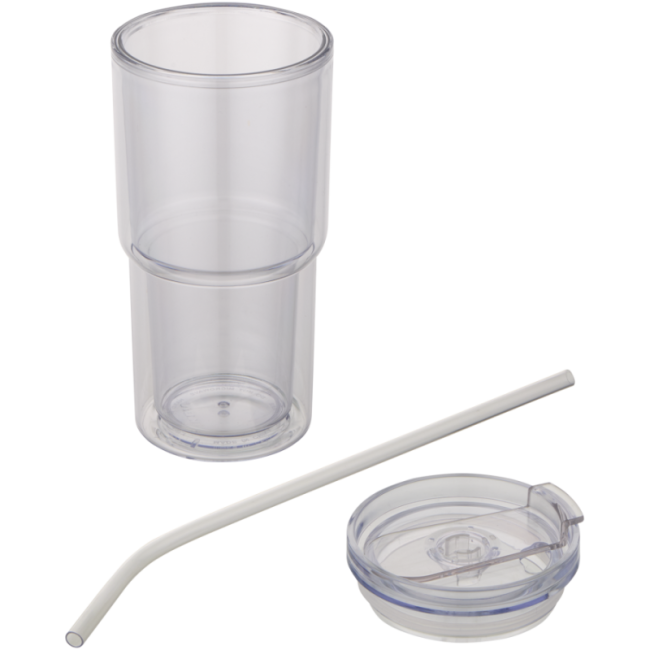 Gobelet avec paille personnalisé Archer 480 ml 