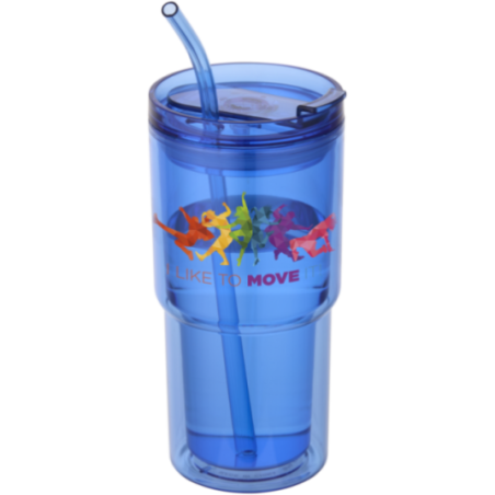 Gobelet avec paille personnalisé Archer 480 ml 