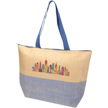 Sac cabas personnalisé en papier paille Rhythm 