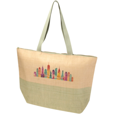 Sac cabas personnalisé en papier paille Rhythm 