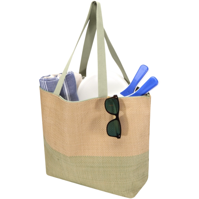 Sac cabas personnalisé en papier paille Rhythm 