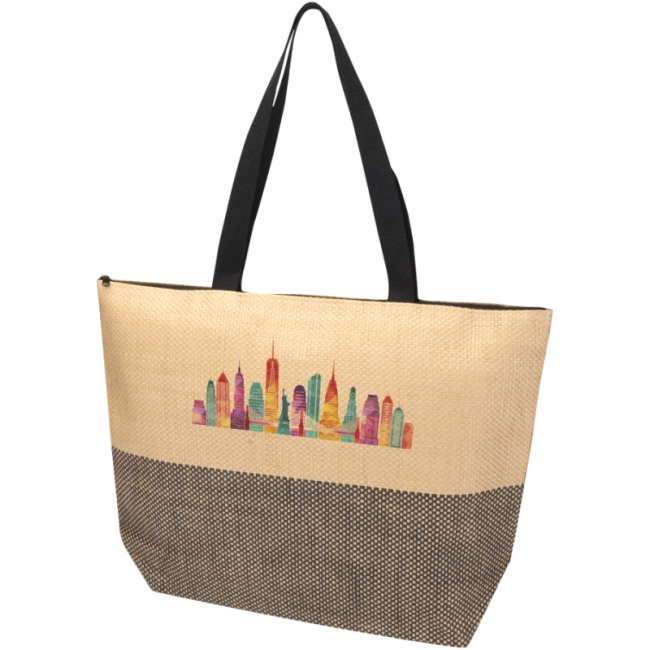 Sac cabas personnalisé en papier paille Rhythm 
