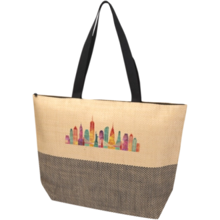 Sac cabas personnalisé en papier paille Rhythm 