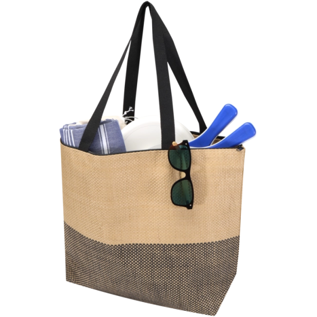Sac cabas personnalisé en papier paille Rhythm 