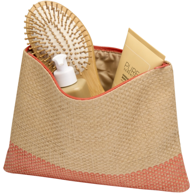 Trousse de toilette en papier paille Rhythm 