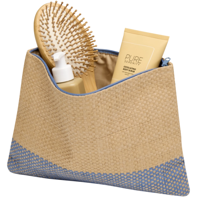 Trousse de toilette en papier paille Rhythm 