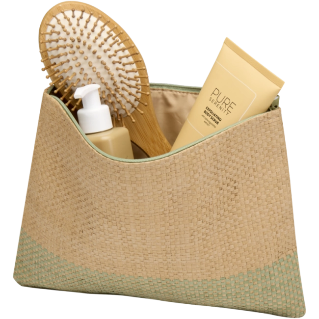 Trousse de toilette en papier paille Rhythm 