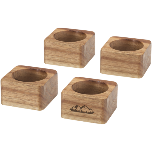 Ronds de serviette en bois d'acacia Napora 