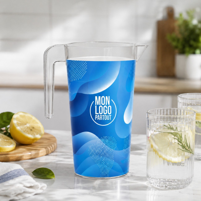 Pichet personnalisé en polypropylène 1,5 L 