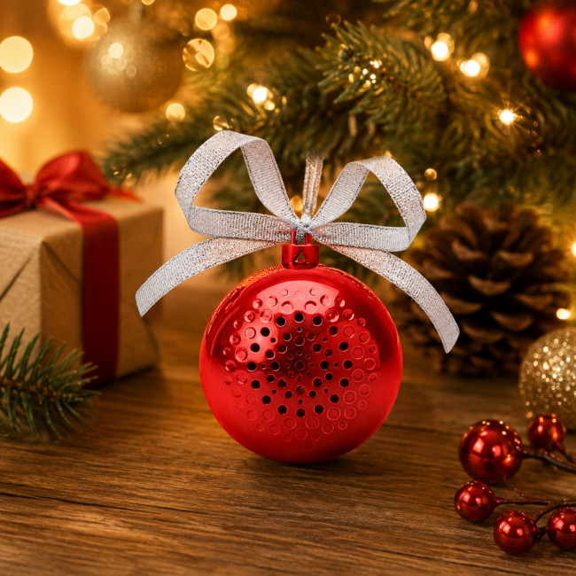 Boule de Noel enceinte publicitaire 