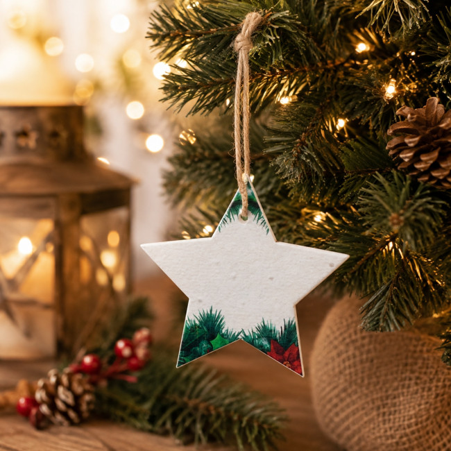 Suspension de Noël en papier ensemencé Starseed 