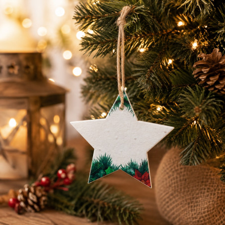 Suspension de Noël en papier ensemencé Starseed 