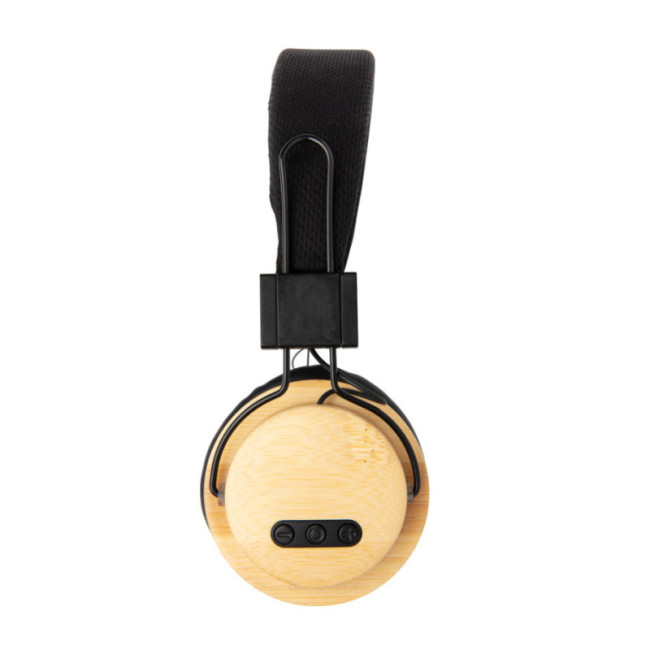 Casque audio personnalisé en bambou 