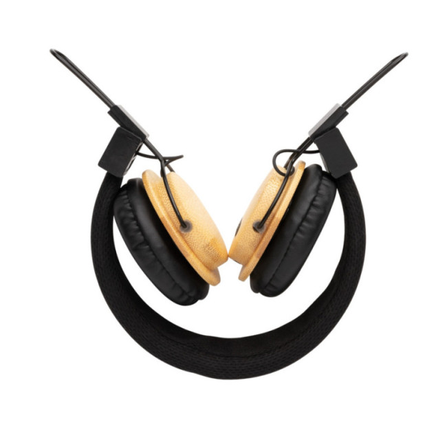 Casque audio personnalisé en bambou 