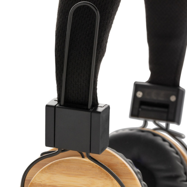 Casque audio personnalisé en bambou 