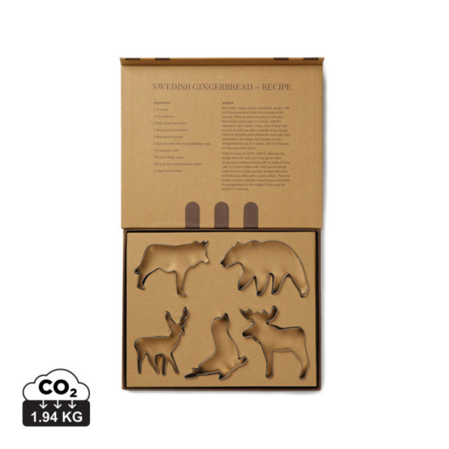 Set personnalisable de 5 grands emporte-pièces VINGA Nordic 
