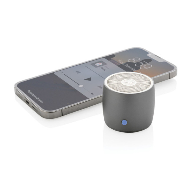 Enceinte personnalisable 3W aluminium recyclé RCS Swiss peak 