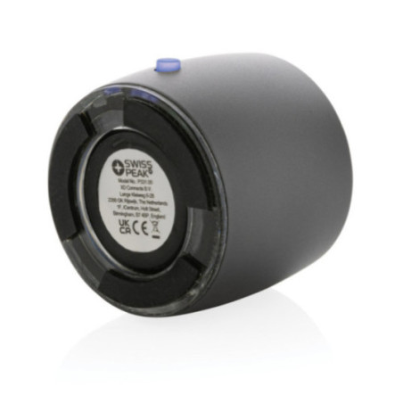 Enceinte personnalisable 3W aluminium recyclé RCS Swiss peak 
