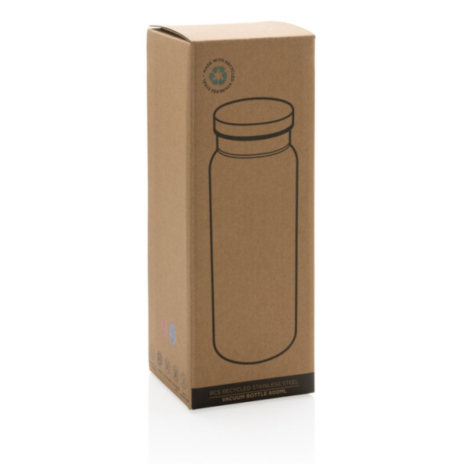 Bouteille isotherme personnalisable inox recyclé RCS 600ml 