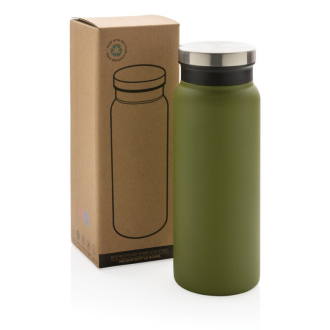 Bouteille isotherme personnalisable inox recyclé RCS 600ml 