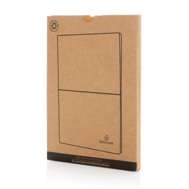 Carnet de notes personnalisé A5 en cuir recyclé 