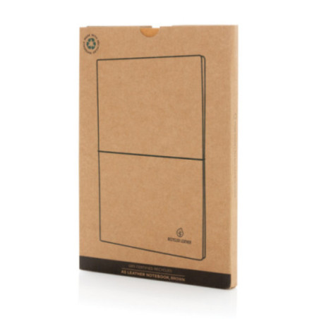 Carnet de notes personnalisé A5 en cuir recyclé 