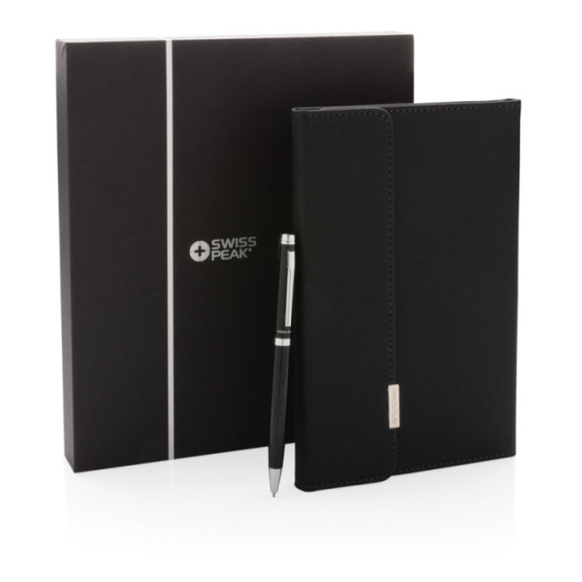 Set publicitaire carnet de notes A5 et stylo Swiss Peak 