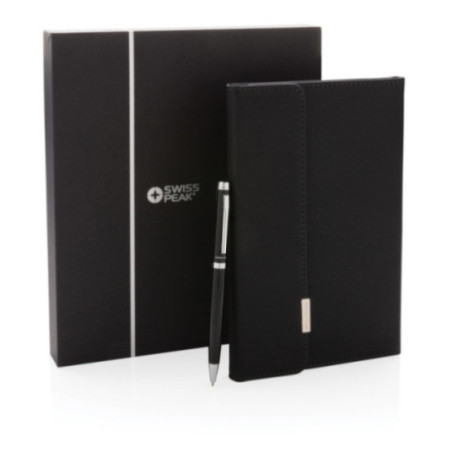 Set publicitaire carnet de notes A5 et stylo Swiss Peak 