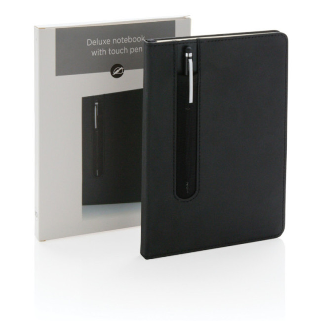 Carnet A5 personnalisé à couverture rigide avec Stylo tactile 