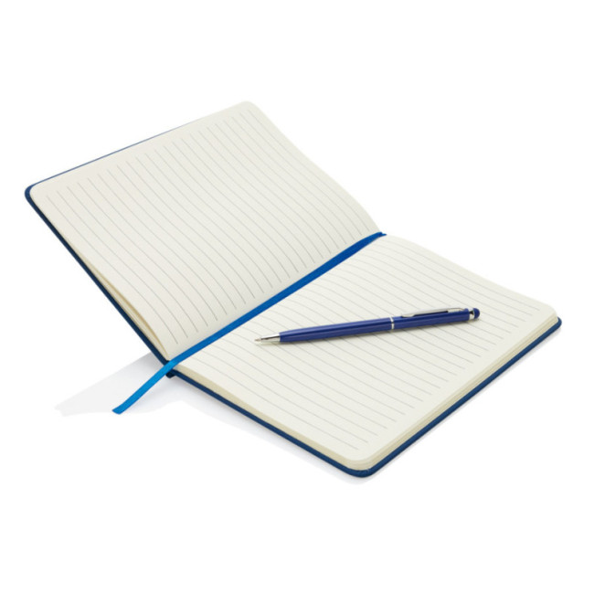 Carnet A5 personnalisé à couverture rigide avec Stylo tactile 
