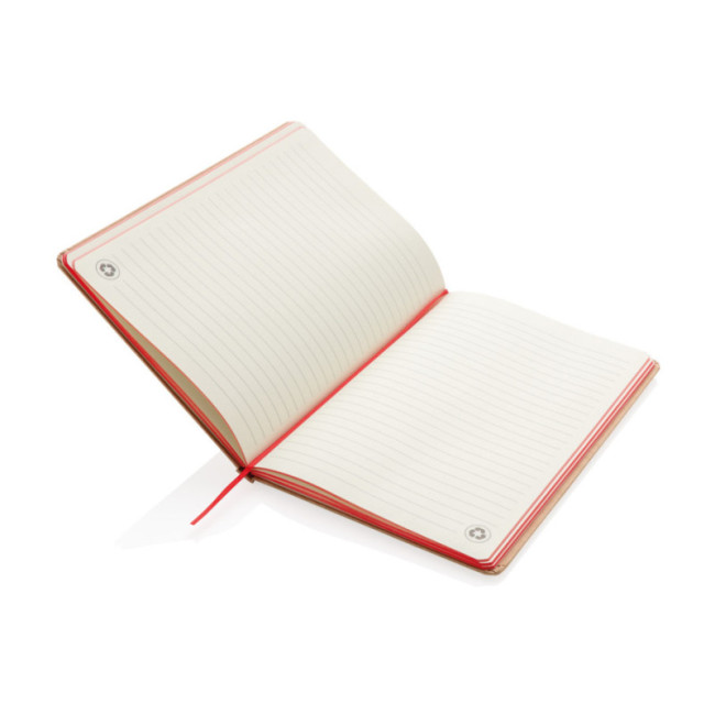 Carnet personnalisé en kraft A5 Tranche colorée 