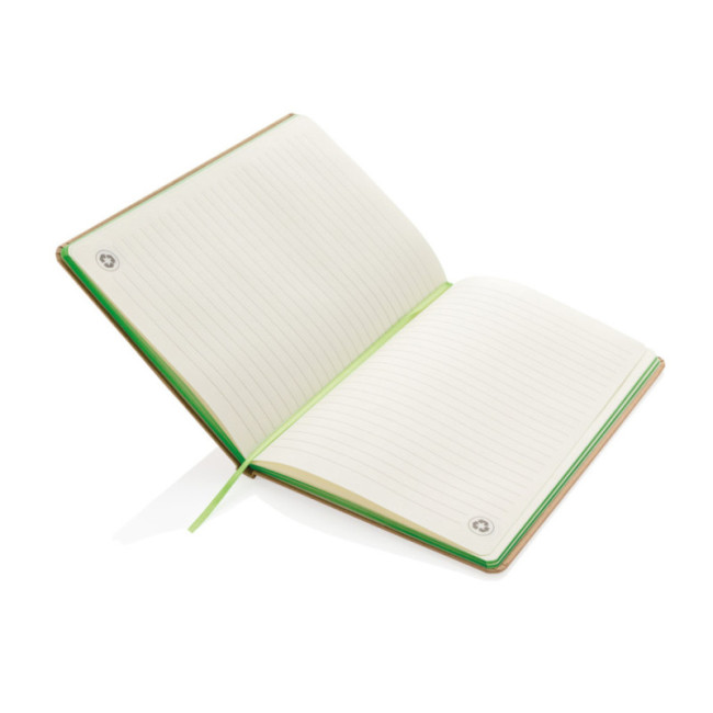 Carnet personnalisé en kraft A5 Tranche colorée 