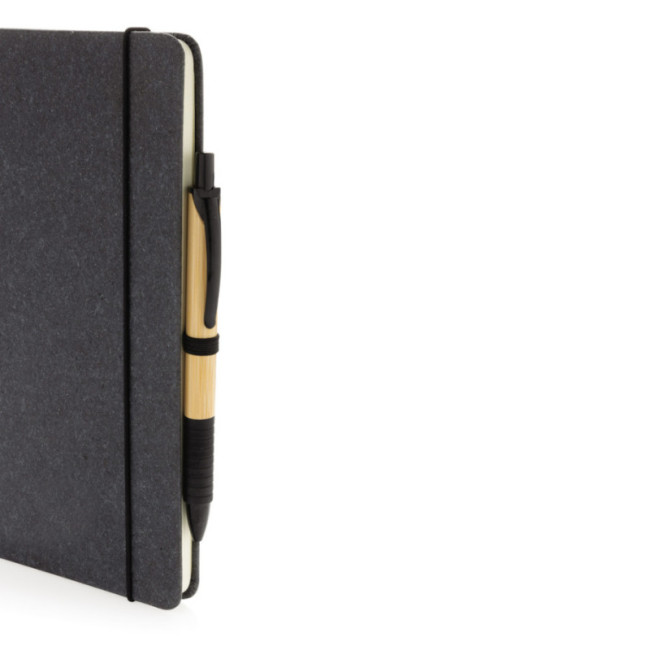 Carnet personnalisé A5 à couverture rigide en cuir recyclé 