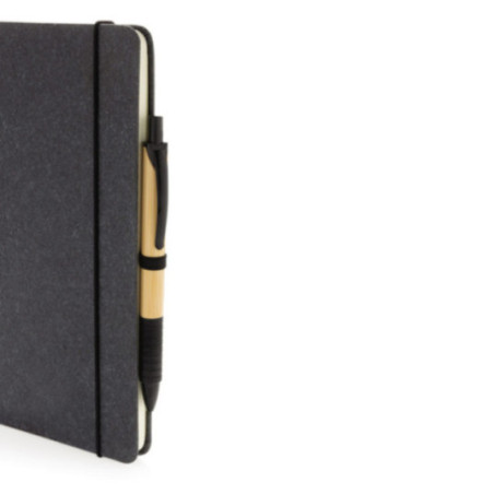 Carnet personnalisé A5 à couverture rigide en cuir recyclé 