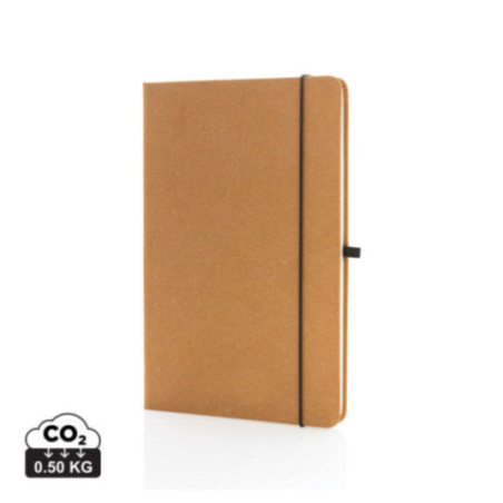Carnet personnalisé A5 à couverture rigide en cuir recyclé 