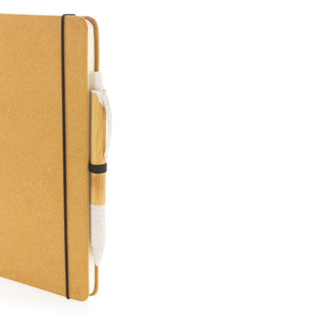 Carnet personnalisé A5 à couverture rigide en cuir recyclé 