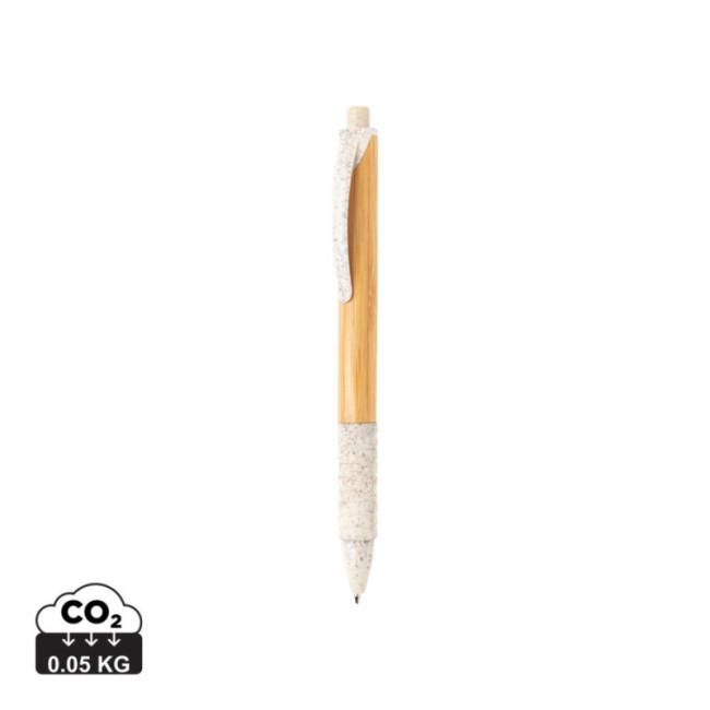 Stylo personnalisé en bambou et fibre de paille 