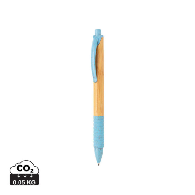 Stylo personnalisé en bambou et fibre de paille 