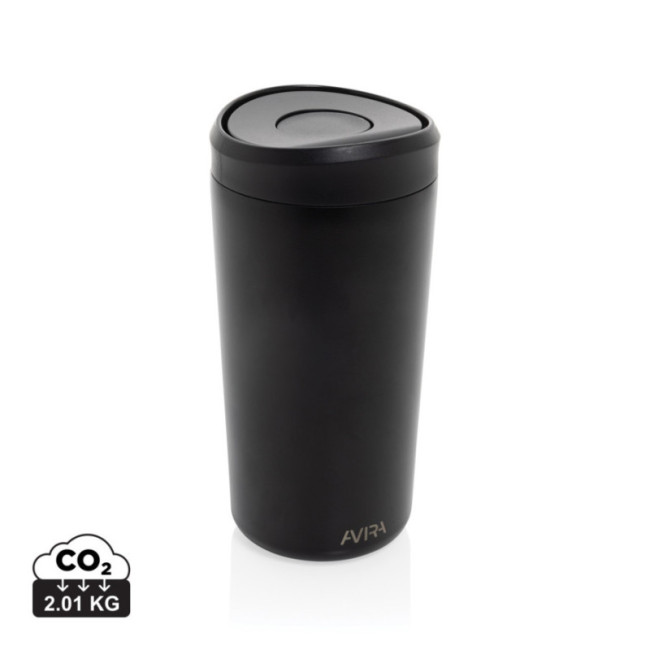 Mug de voyage personnalisé en acier recyclé Avira Alix 400ml 