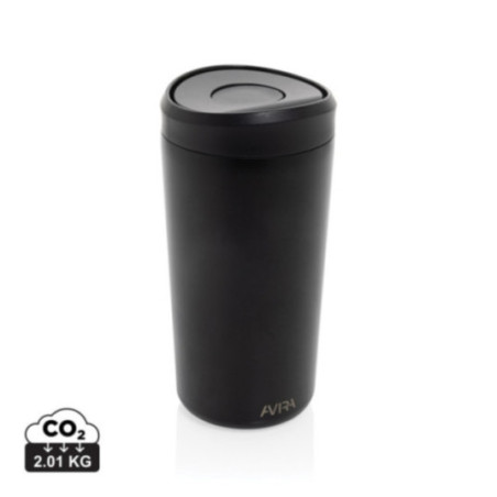 Mug de voyage personnalisé en acier recyclé Avira Alix 400ml 