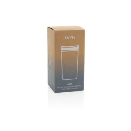 Mug de voyage personnalisé en acier recyclé Avira Alix 400ml 