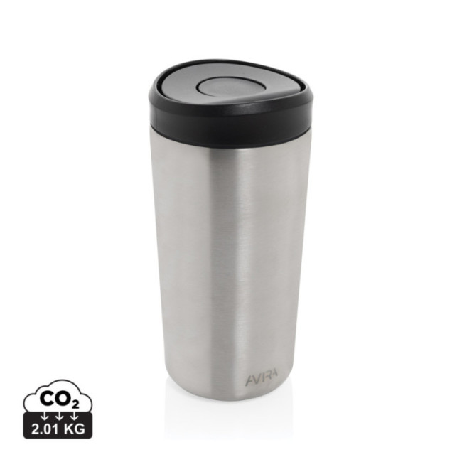 Mug de voyage personnalisé en acier recyclé Avira Alix 400ml 