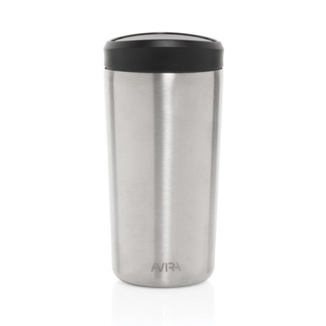 Mug de voyage personnalisé en acier recyclé Avira Alix 400ml 