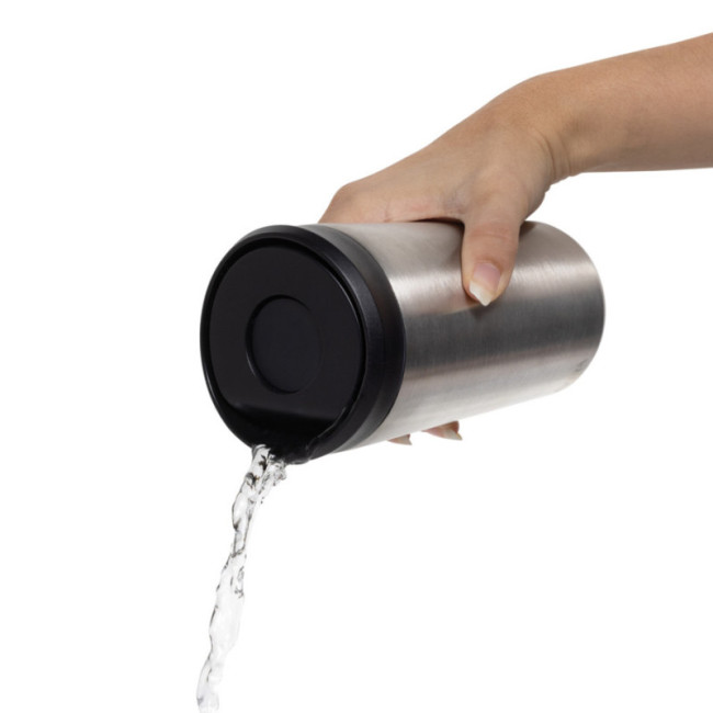 Mug de voyage personnalisé en acier recyclé Avira Alix 400ml 