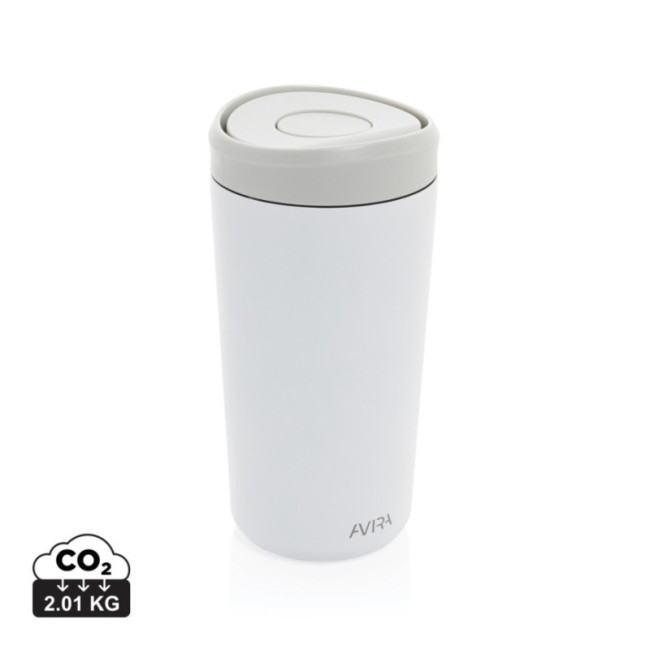 Mug de voyage personnalisé en acier recyclé Avira Alix 400ml 