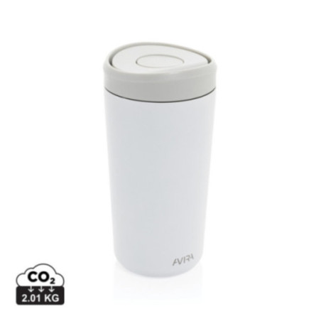 Mug de voyage personnalisé en acier recyclé Avira Alix 400ml 